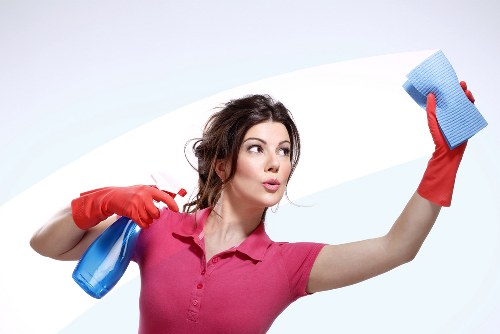 Carpet cleaning process in a residential N1 home with careful stain treatment